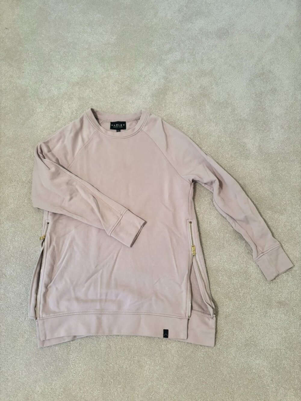 Varley Sweatshirt — Blush/Mauve, size M